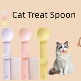 cat treat feeder, spoon, wet food dispenser, pets