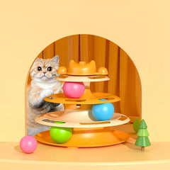 cat toy, interactive, turntable, feather, ball, stick
