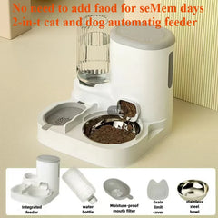 Cat bowl automatic feeder with water dispenser