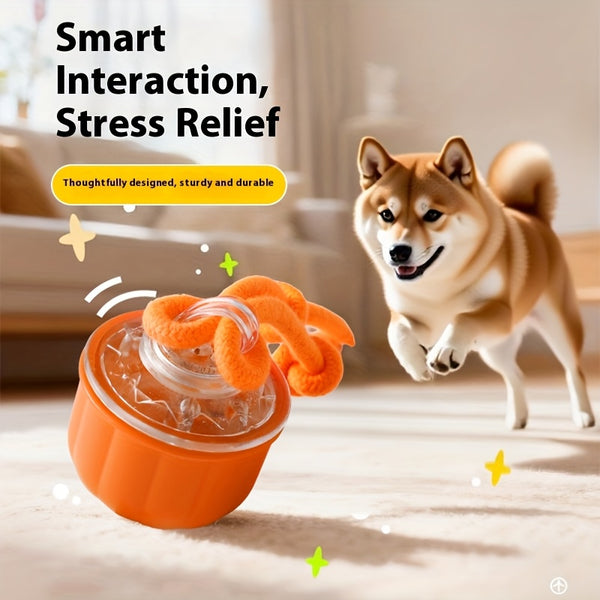 Smart Electric Dog Ball - Features a Tossable Knot Design, Multiple Motion Modes, And Adjustable Rolling Frequency And Speed