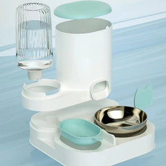Cat bowl automatic feeder with water dispenser
