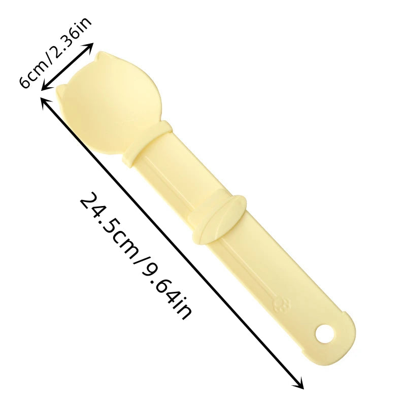 cat treat feeder, spoon, wet food dispenser, pets