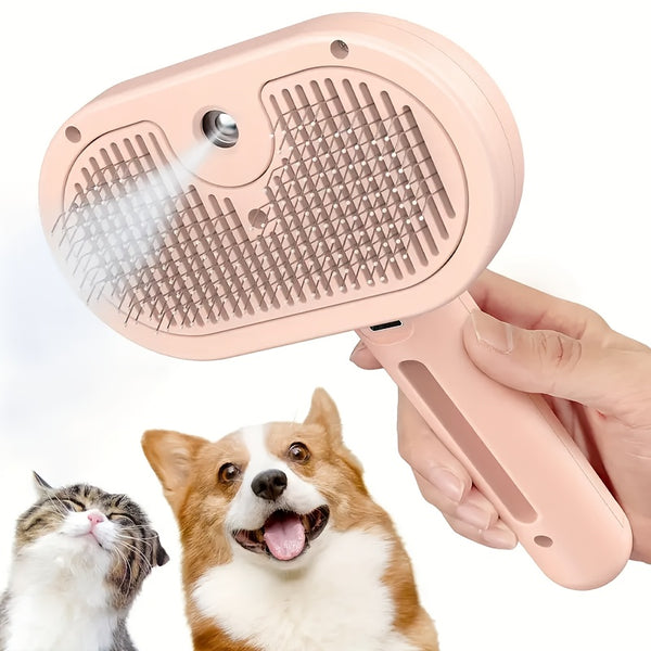 3-in-1 Automatic Pet Grooming Brush, Static, Removes Loose Fur and Reduces Shedding, Suitable for Long & Short Hair Cats and Dogs