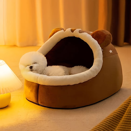 Cozy Winter Pet House for Indoor Cats & Dogs