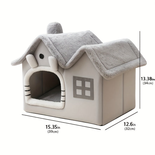 Cozy Cat & Dog House – Plush Bed for Kittens & Puppies